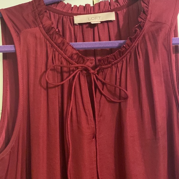 Burgundy peplum swing top - Picture 4 of 4